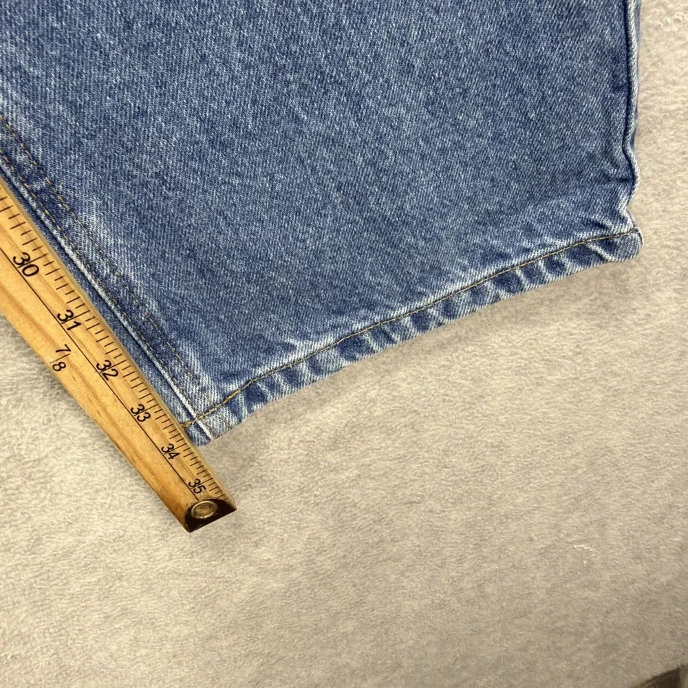 Carhartt Jeans Mens 46x34 Blue Denim Pant B18 DST Straight Traditional Taper NEW